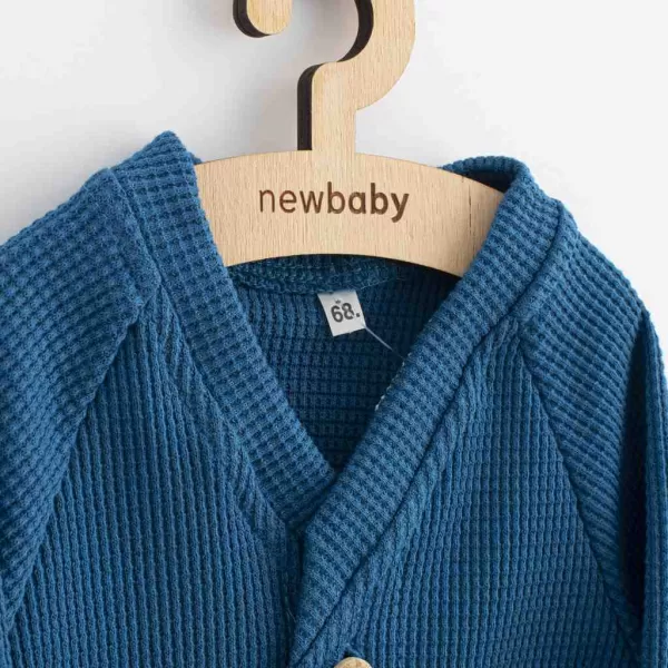 New Baby Kojenecký kabátek na knoflíky Luxury clothing Oliver modrý