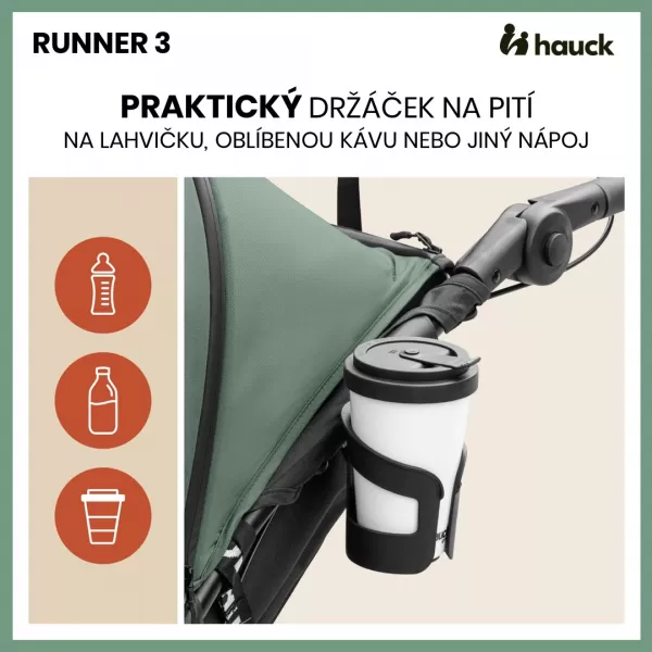 Hauck Sporťák Runner 3 s ruční brzdou
