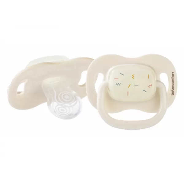 Bebeconfort Šidítko silikonové symetrické svíticí 2ks 18m+