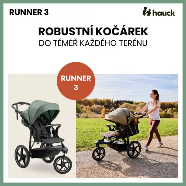 Hauck Sporťák Runner 3 s ruční brzdou