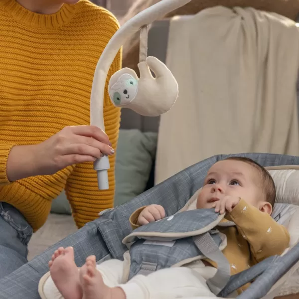 INGENUITY Lehátko masážní vibrující s melodií Happy Belly™ Rock-to-Bounce - 0m+ do 9kg