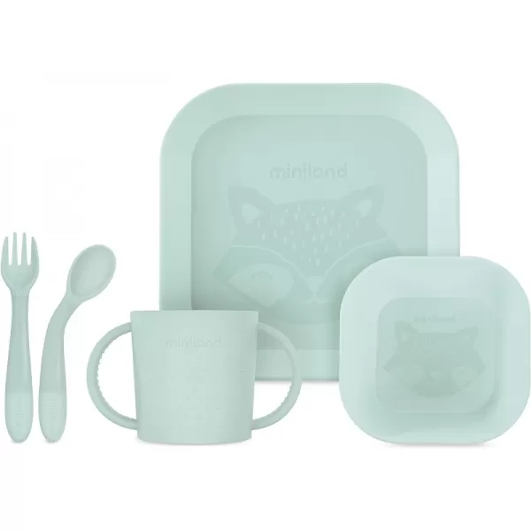 Miniland Jídelní sada čtvercová 5-dílná