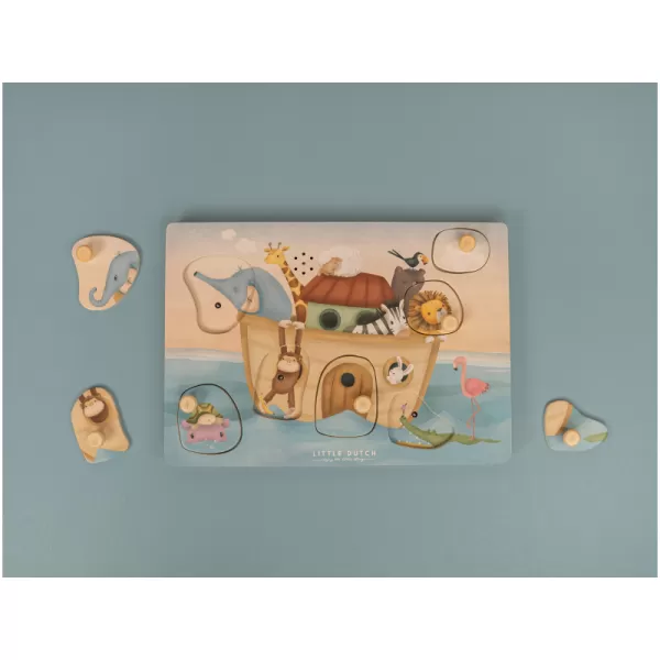 Little Dutch Vkládací puzzle se zvukem Noemova archa