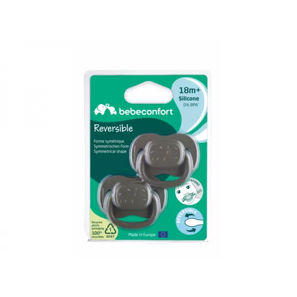 Bebeconfort Šidítko silikonové symetrické 2ks 18m+