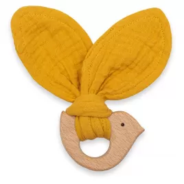 New Baby Dětské kousátko s ptáčkem Bird mustard