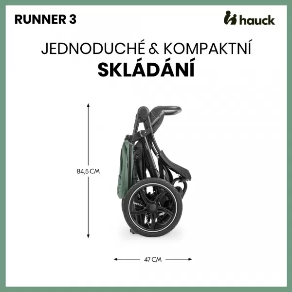 Hauck Sporťák Runner 3 s ruční brzdou