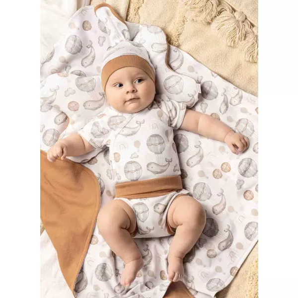 Nicol Kojenecká bavlněná čepička-šátek Miki