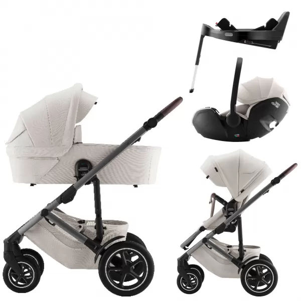 Britax Set kočárek Smile 5Z + hluboká korba + autosedačka Baby-Safe PRO + Vário Base 5Z