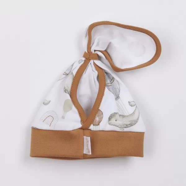 Nicol Kojenecká bavlněná čepička-šátek Miki