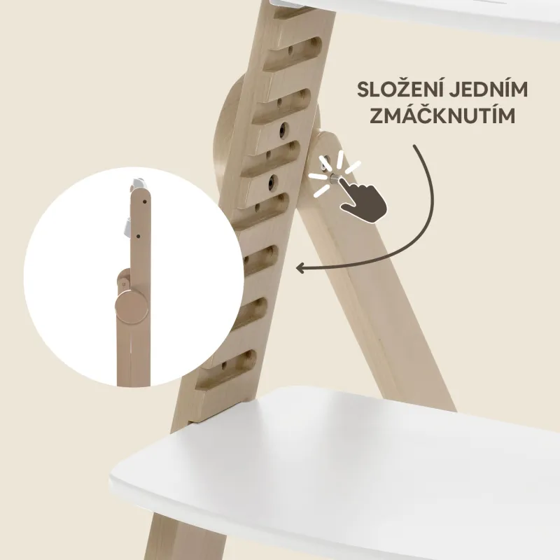 Zopa Dřevěná jídelní židlička Clipp & Clapp