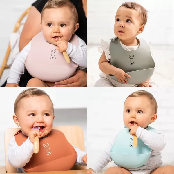 NATTOU Bryndák silikonový se zapínáním bez BPA