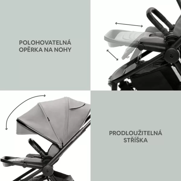 Zopa Set Move Cross 3 + hluboká korba Move XL 3 + adaptéry