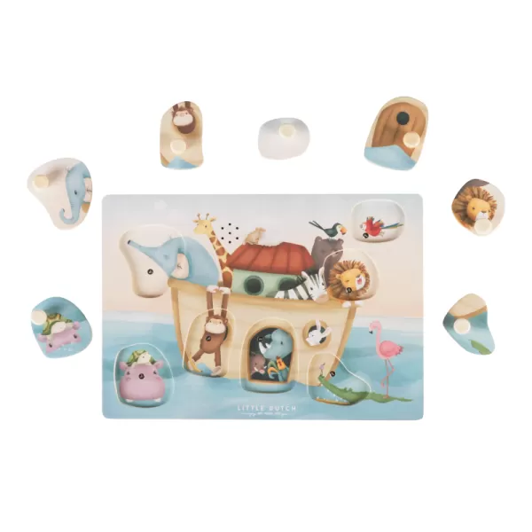 Little Dutch Vkládací puzzle se zvukem Noemova archa