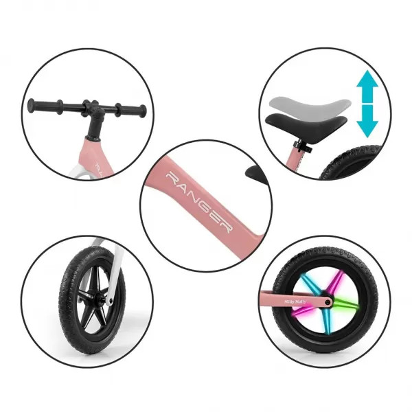 Milly Mally Dětské balanční kolo Ranger Flash Pink