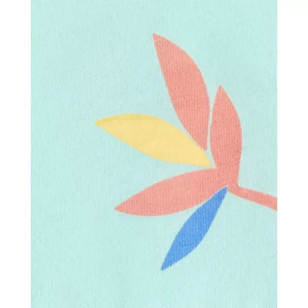 CARTER'S Set 3dílný body na ramínka, tílko, kalhotky Blue Floral holka 6m