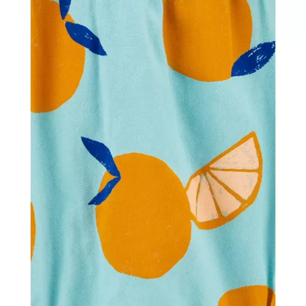 CARTER'S Set 3dílný body na ramínka, body kr. rukáv, kraťasy Blue Orange holka 3m