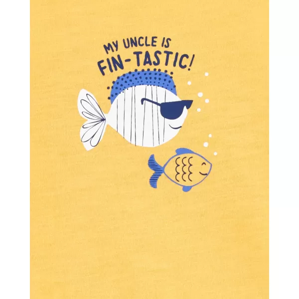 CARTER'S Body bez rukávů Yellow Fish kluk 12m
