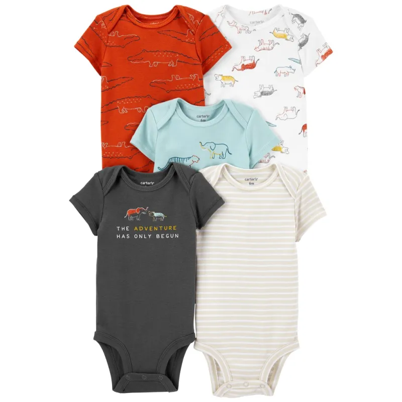 CARTER'S Body krátký rukáv Multicolor Dino chlapec 5ks PRE/ vel. 46
