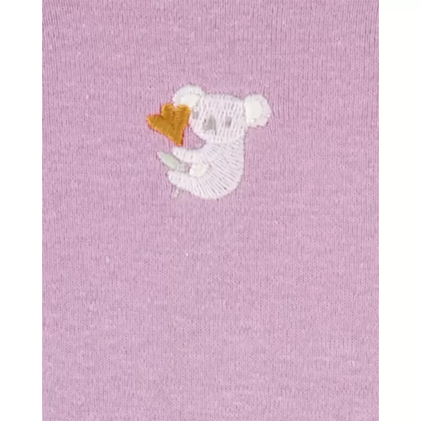 CARTER'S Body dlouhý rukáv Purple/Green Floral holka 4ks 3m/vel. 62