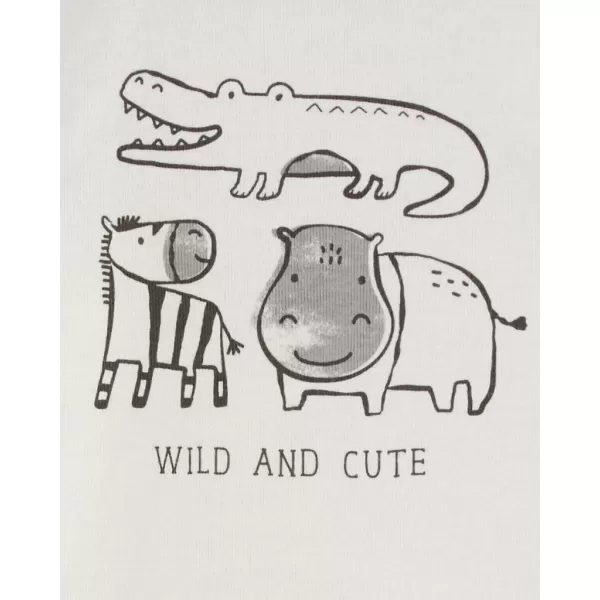 CARTER'S Set 2dílný body kr. rukáv, tepláky Black Animals kluk NB/vel. 56