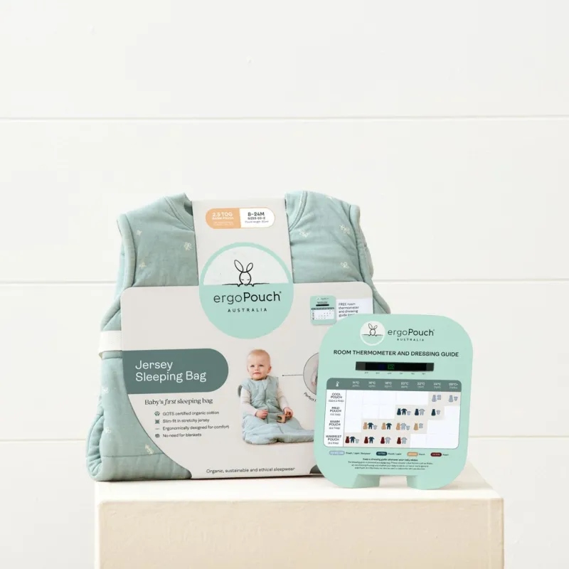 ERGOPOUCH Pytel na spaní s rukávy organická bavlna Jersey 3-12 m, 6-10 kg, 1 tog