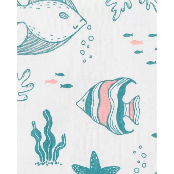 CARTER'S Body bez rukávů Pink Ocean holka 5ks 12m