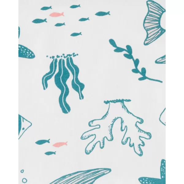 CARTER'S Set 3dílný triko bez rukávů, kraťasy, body bez rukávů Pink Ocean dívka LBB 3m