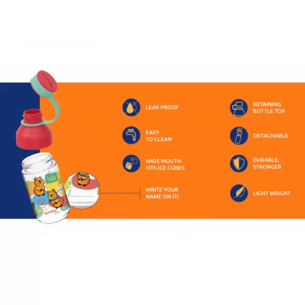 Quokka Plastová láhev Ice Kids s poutkem 430 ml