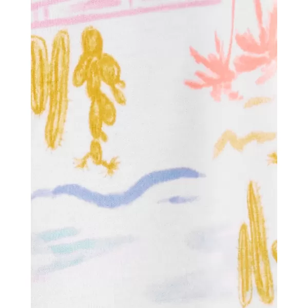 CARTER'S Overal bez nožiček na druky Sleep&Play Pink Palm holka NB/vel. 56