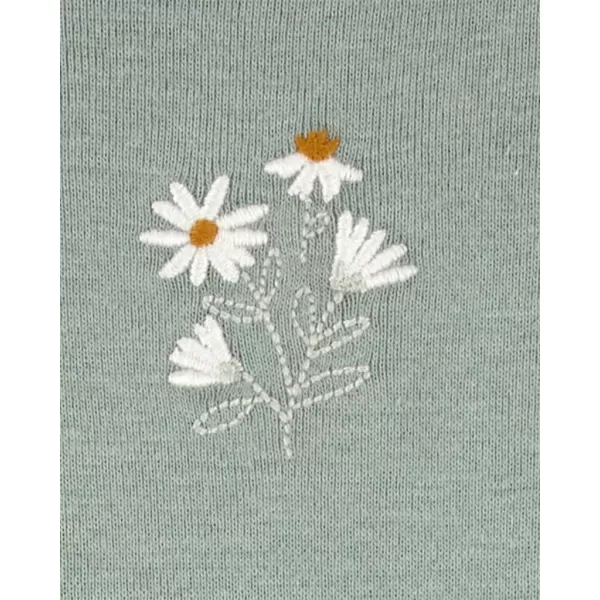 CARTER'S Body dlouhý rukáv Purple/Green Floral holka 4ks 3m/vel. 62