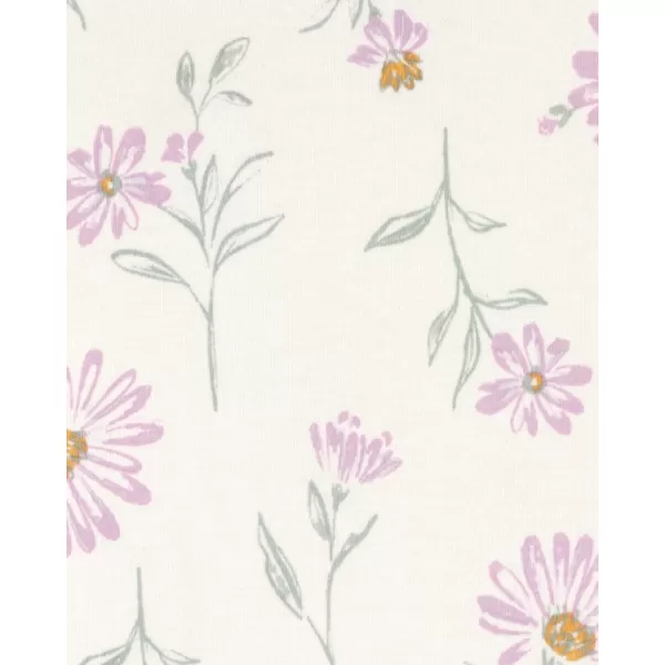 CARTER'S Body dlouhý rukáv Purple/Green Floral holka 4ks 3m/vel. 62