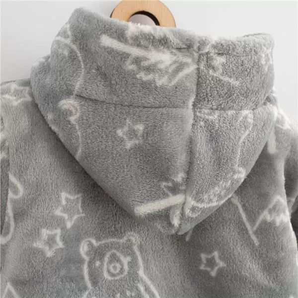 New Baby Kojenecká zateplená Wellsoft zimní mikinka s kapucí Winter times