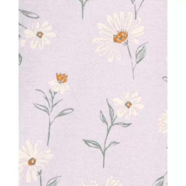 CARTER'S Body dlouhý rukáv Purple/Green Floral holka 4ks 3m/vel. 62