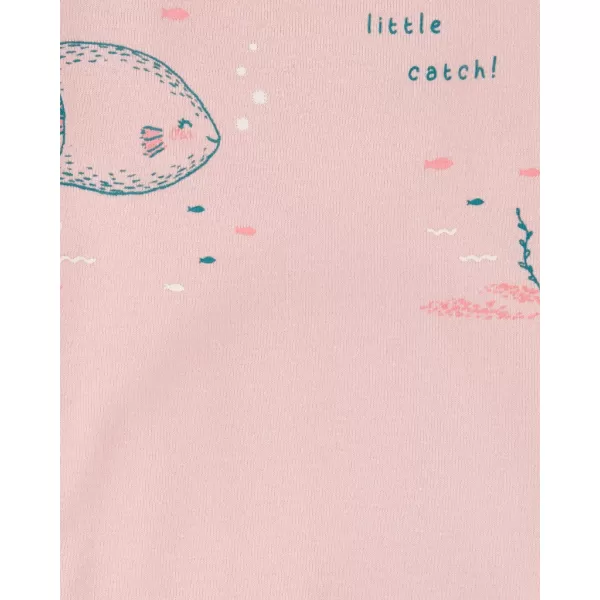 CARTER'S Set 3dílný triko bez rukávů, kraťasy, body bez rukávů Pink Ocean dívka LBB 3m