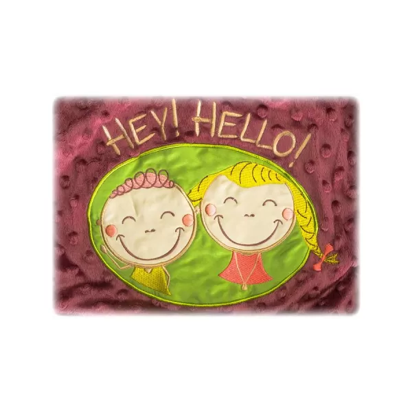 Sensillo Dětská oboustranná deka Hey Hello 75x100 cm