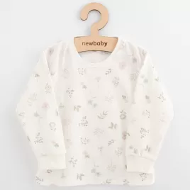 New Baby Dětské bavlněné tričko s dlouhým rukávem Kindergarten květinky