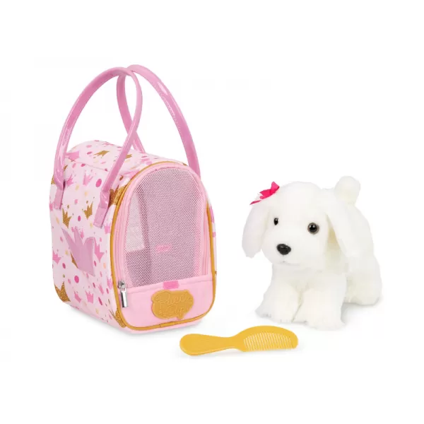 Pucci Pups Pejsek bílý v kabelce Pink Crown Glam Bag