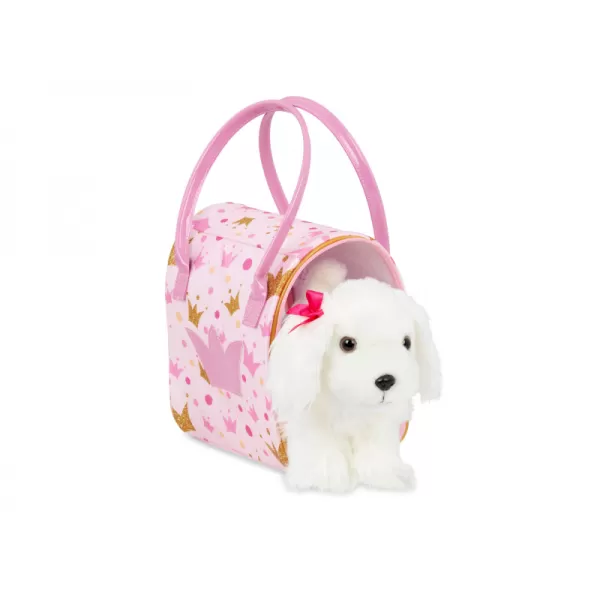 Pucci Pups Pejsek bílý v kabelce Pink Crown Glam Bag
