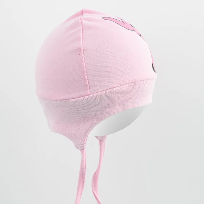 New Baby Bavlněná kojenecká čepička Happy Elephant pink
