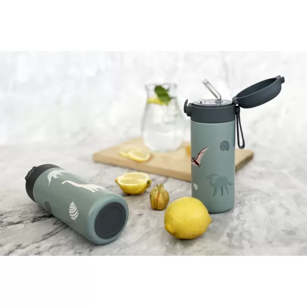 Zopa Termoska na tekutiny s brčkem a silikonovým držákem 350 ml