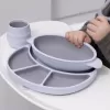 BIBADO Silikonový dělený talíř s přísavkou