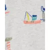 CARTER'S Overal letní Grey Boats kluk NB