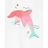 CARTER'S Set 2dílný triko na ramínka, kraťasy Pink Dolphin holka 24m