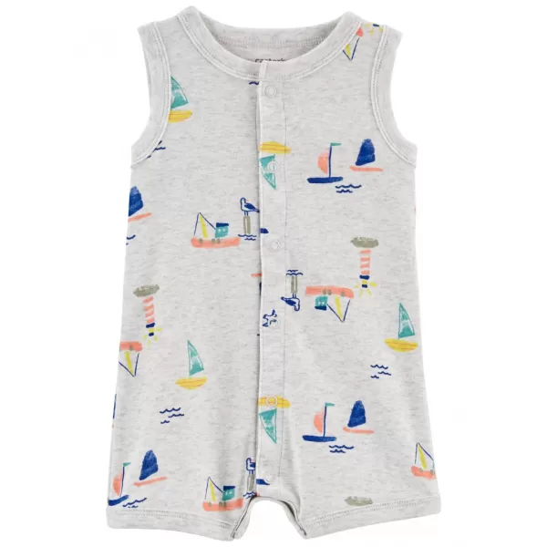 CARTER'S Overal letní Grey Boats kluk NB