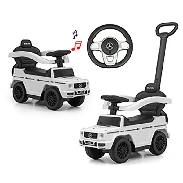 Milly Mally Odrážedlo s vodící tyčí MERCEDES G350d bílé