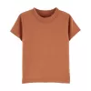 CARTER'S Set 2dílný triko kr. rukáv, kraťasy na kšandy Brown Stripes kluk 3m