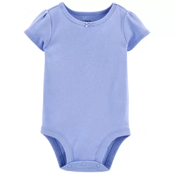 CARTER'S Set 2dílný body kr. rukáv, šaty na kšandy Blue Floral dívka 12m