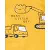 CARTER'S Set 2dílný body kr. rukáv, tepláky Yellow Transport kluk NB