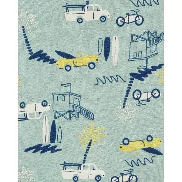 CARTER'S Set 3dílný body bez rukávů, tílko, kraťasy Grey Cars kluk 18m