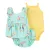 CARTER'S Set 3dílný body na ramínka, tílko, kalhotky Blue Floral holka 9m